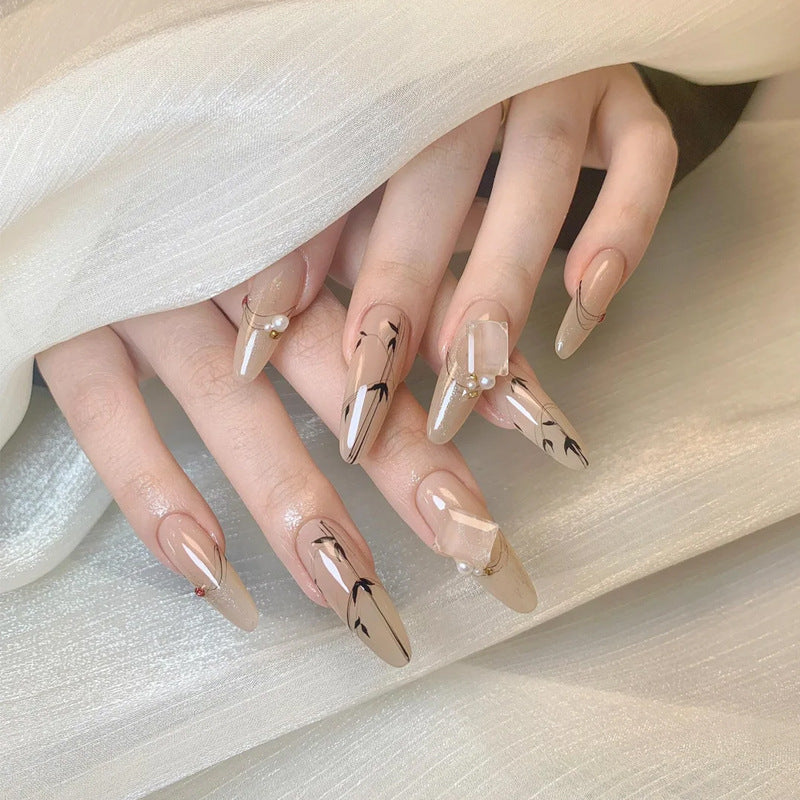 Stylish Press-On Nail Tips with Leopard Design Kalsten