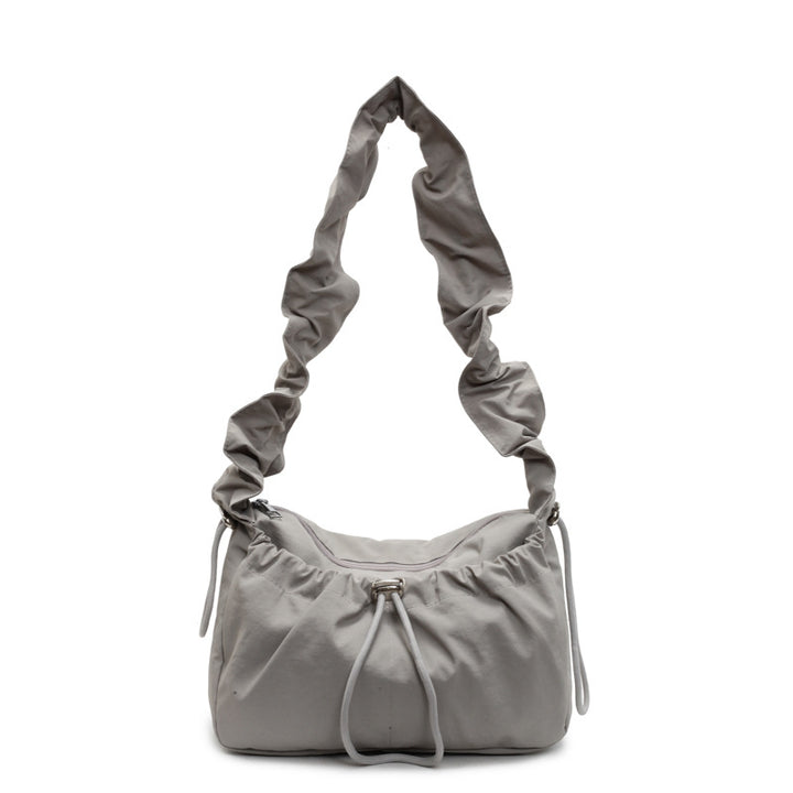 Ruffled Strap Handheld Tote Bag