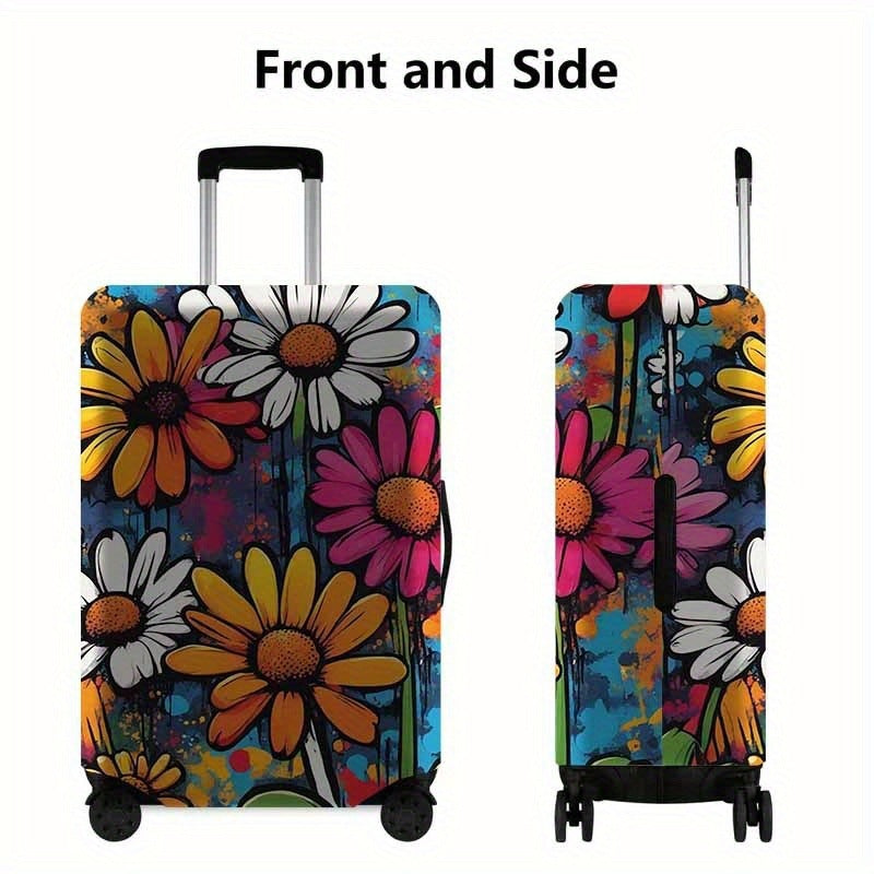 Floral-Illustrated Hard Shell Travel Suitcase Kalsten