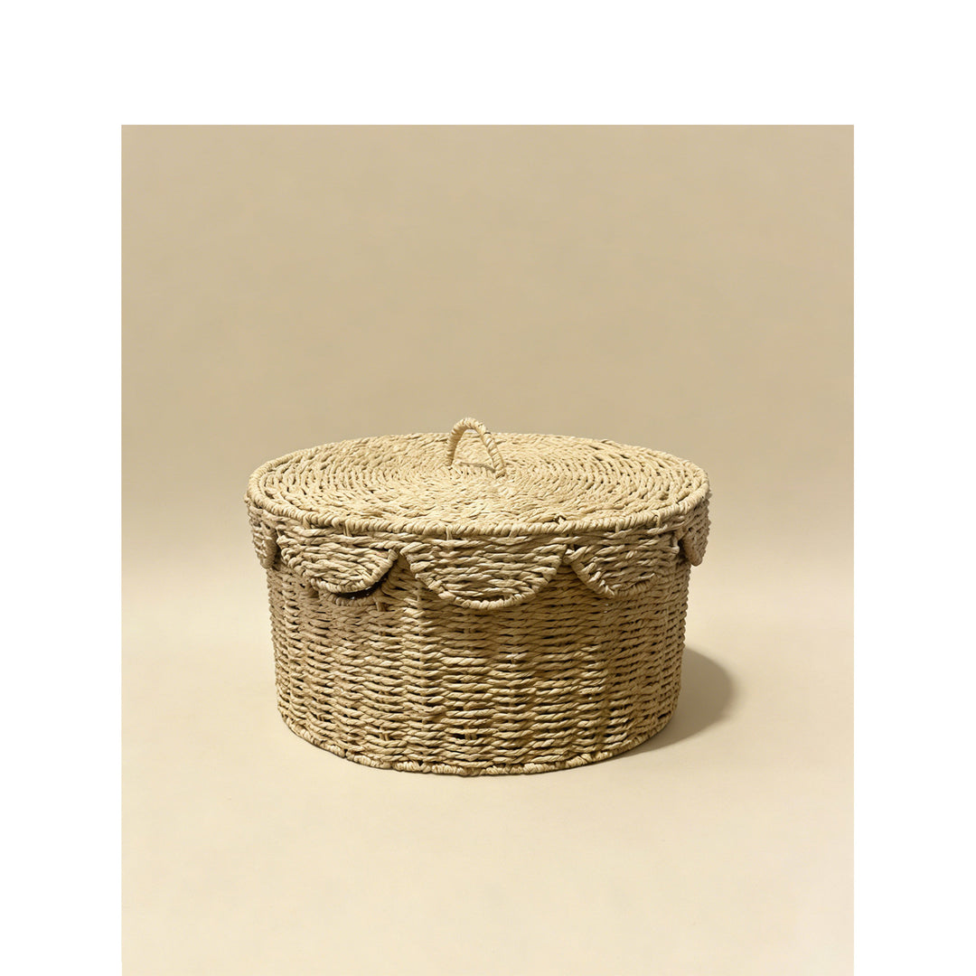 Decorative storage basket with lid Kalsten