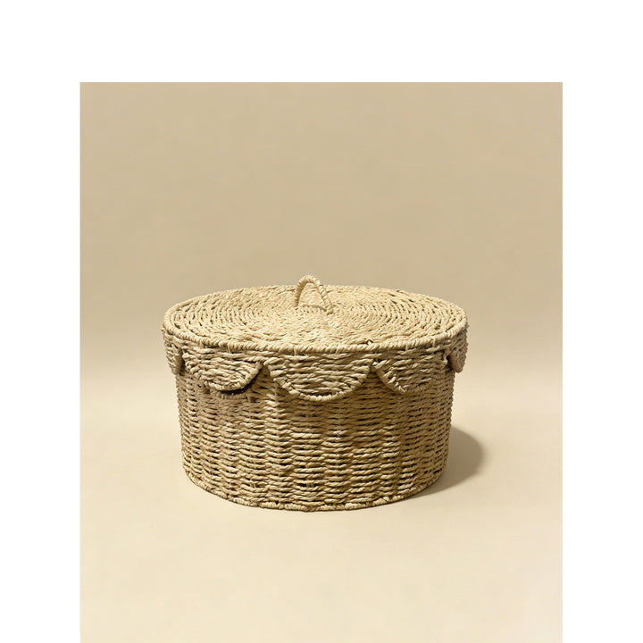 Decorative storage basket with lid Kalsten