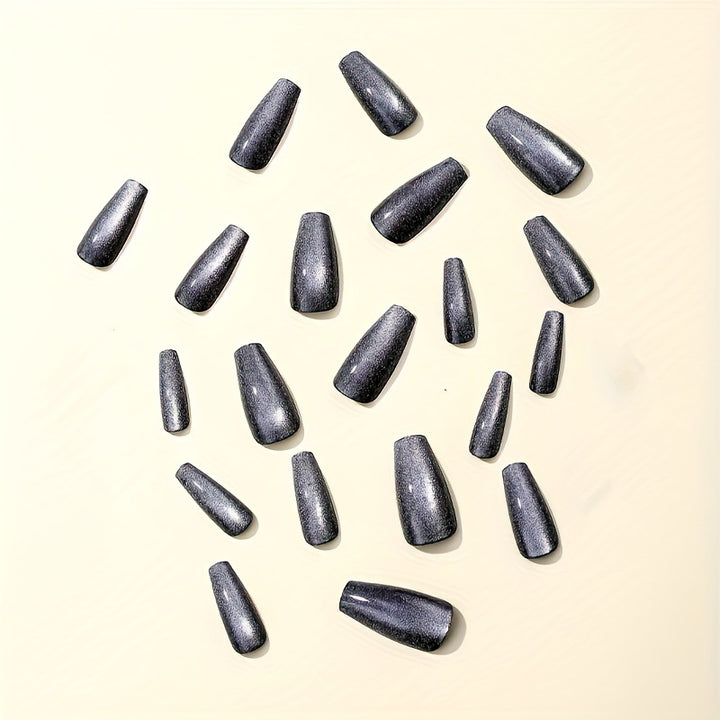 Long Coffin Shaped Press-On Nails