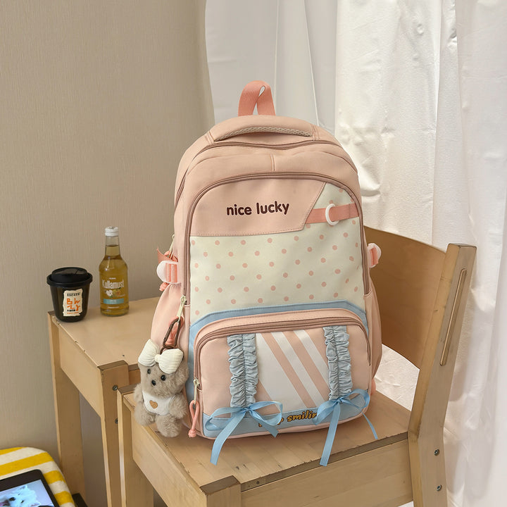 Stylish Multi-Functional Backpack with Cute Charms Kalsten