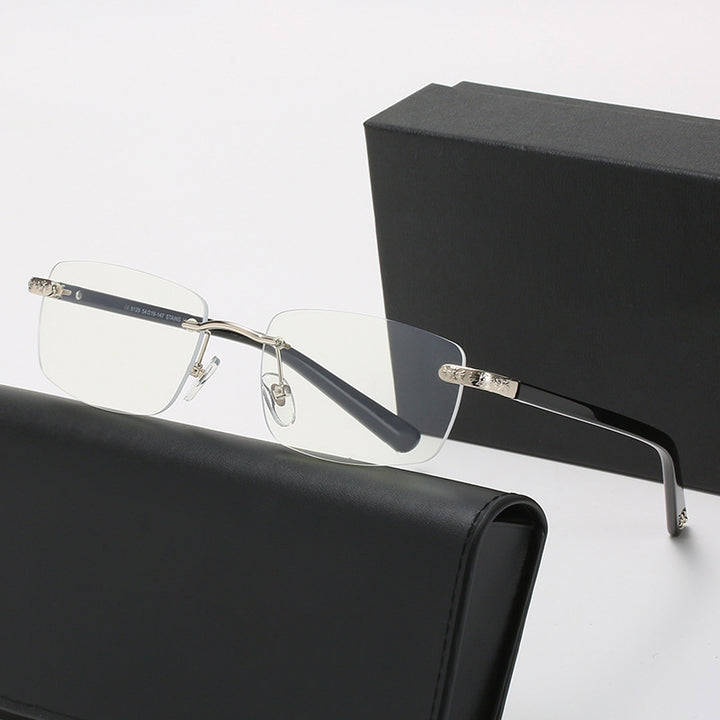 Women's fashionable half-frame glasses with comfortable nose pads and elegant design Kalsten