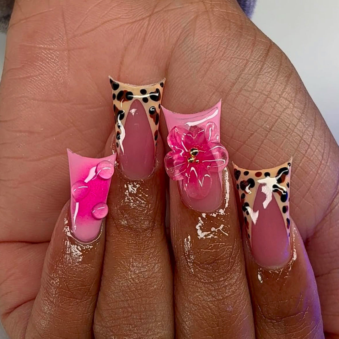 Artistic Floral Gel Press-On Nails Kalsten 1787368914