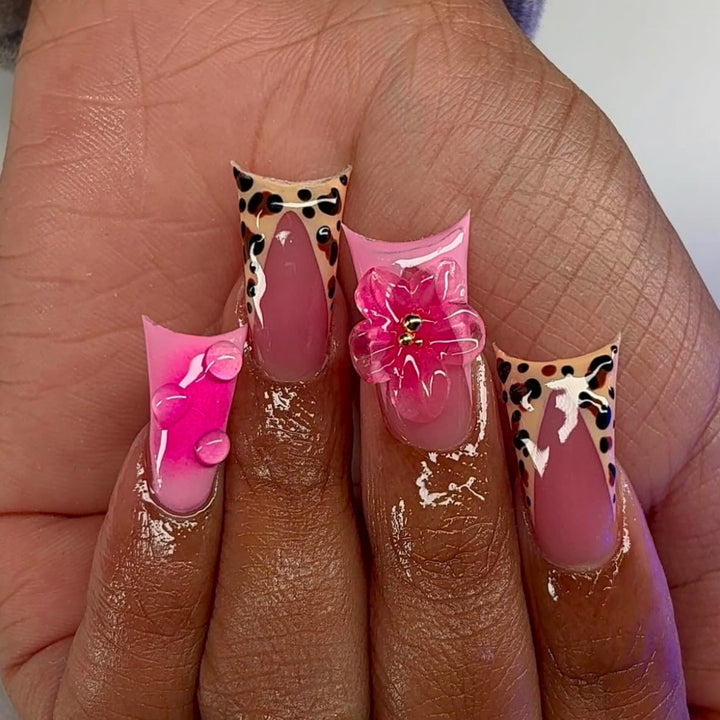 Artistic Floral Gel Press-On Nails Kalsten 1787368914