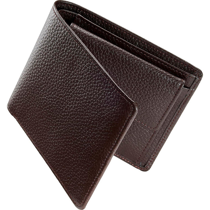 Textured Bi-Fold Leather Wallet Kalsten