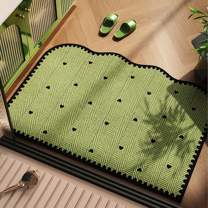 Leaf-Patterned Memory Foam Bath Mat Kalsten