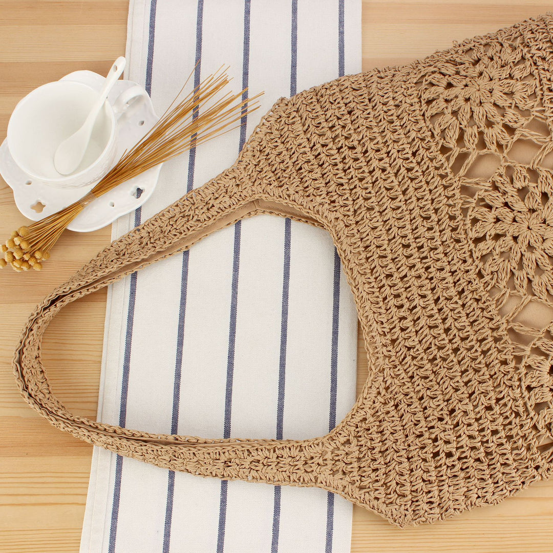 Hand-knotted tote bag made of natural bast Kalsten