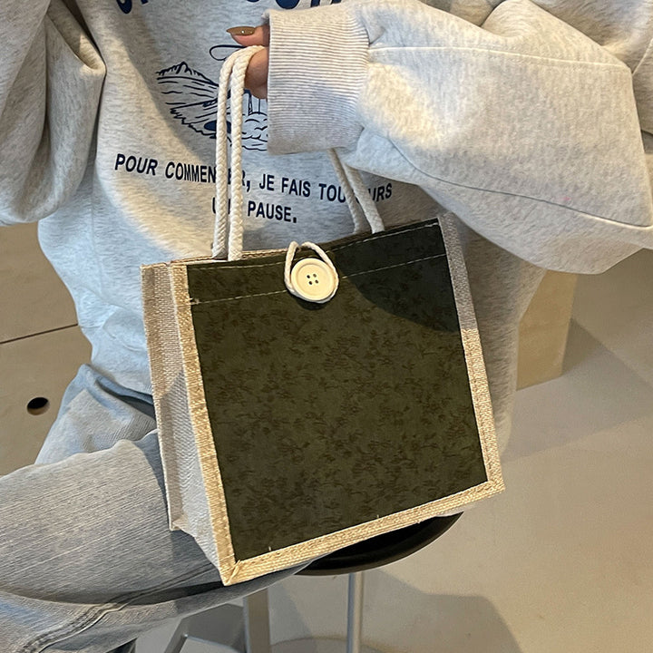 Decorative Floral Print Tote Bag  1790617122