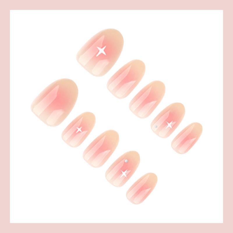 Nail art set with elegant French accent and glitter details Kalsten