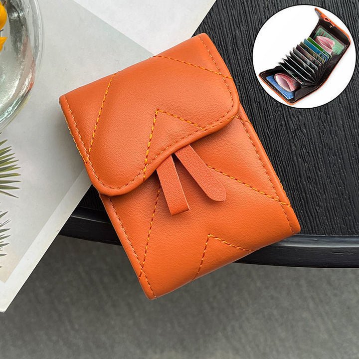 Quilted Leather Card Holder