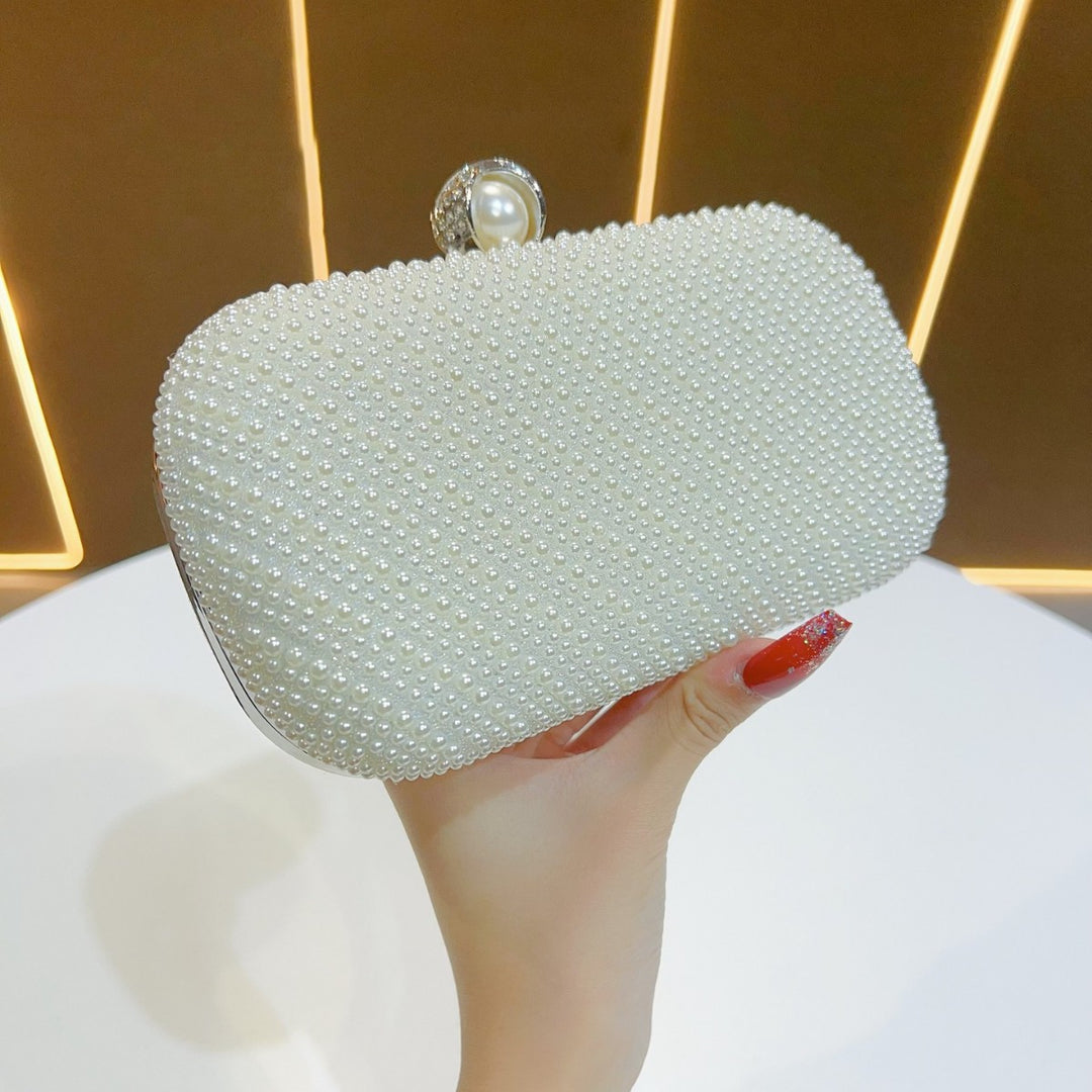 Pearl-Studded Evening Clutch