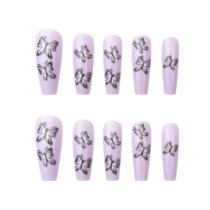 Artistic Floral Print Press-On Nails Kalsten