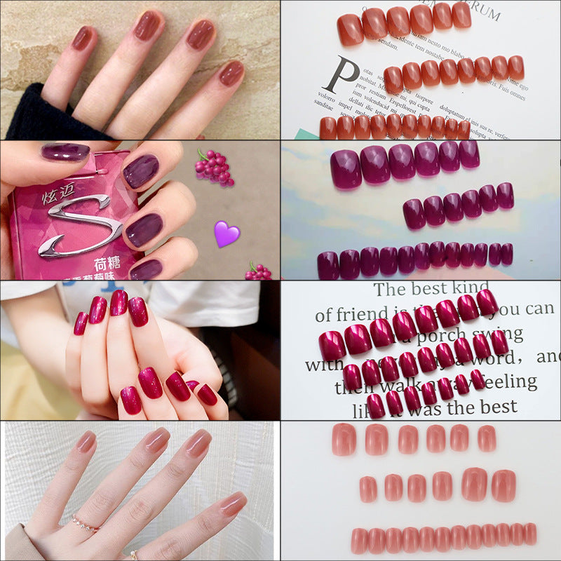 Glossy Medium-Length Press-On Nail Set Kalsten
