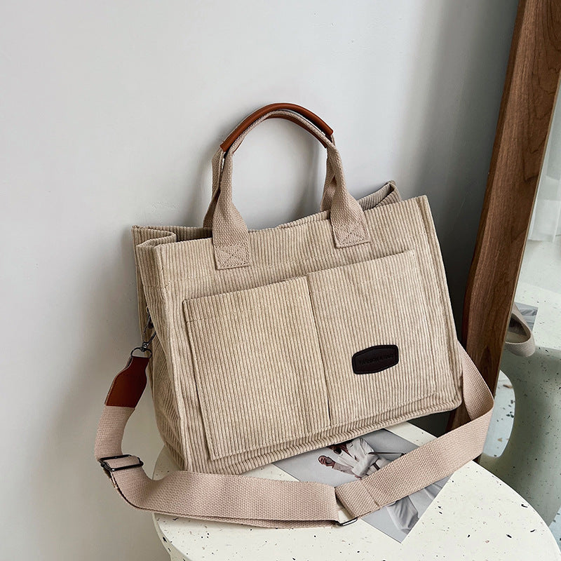 Casual Textured Shoulder Tote