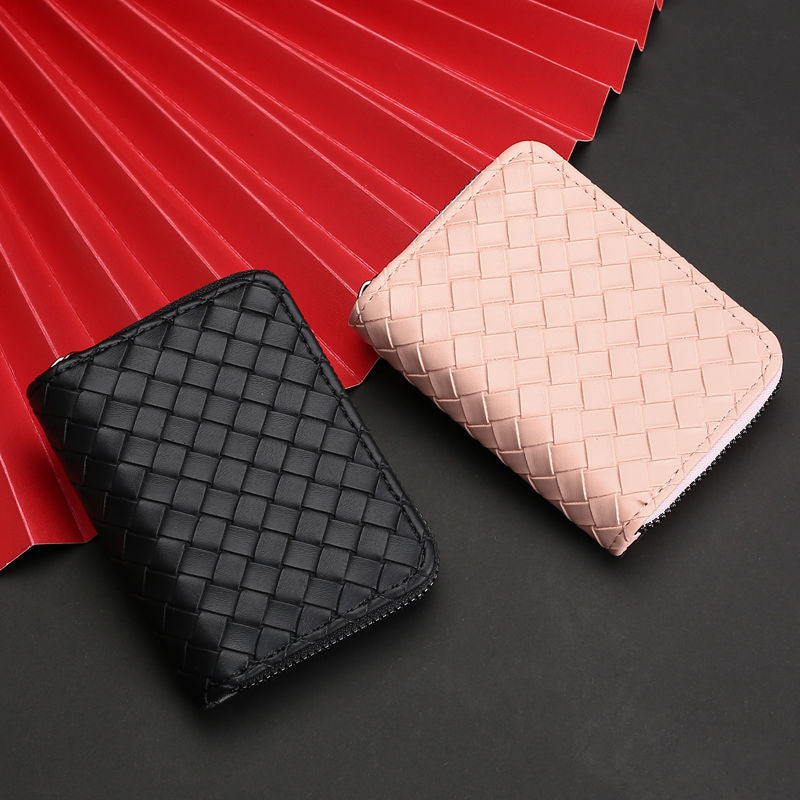 Textured Leather Credit Card Holder