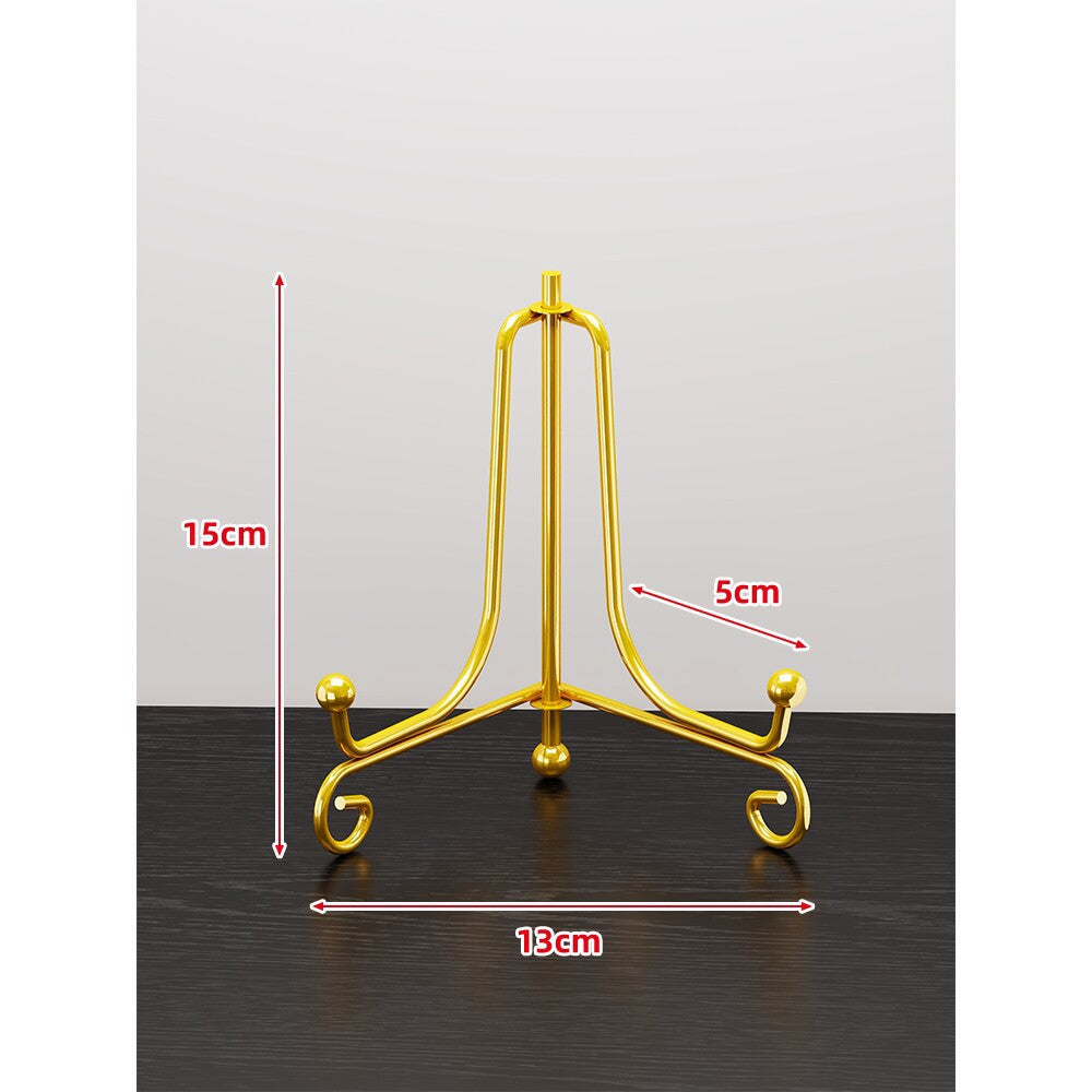 Decorative Curled-Tripod Metal Display Easel Stand
