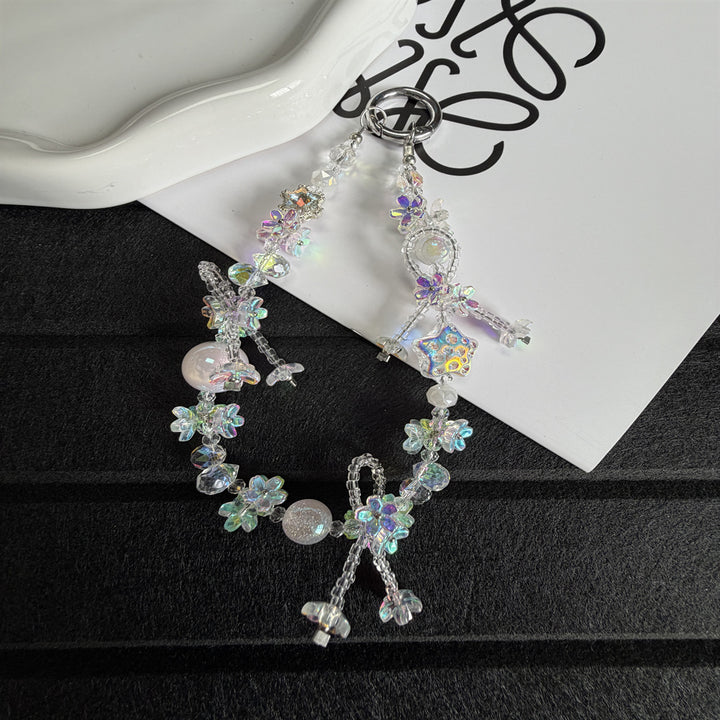 Elegant Floral Beaded Charm Keychain Kalsten