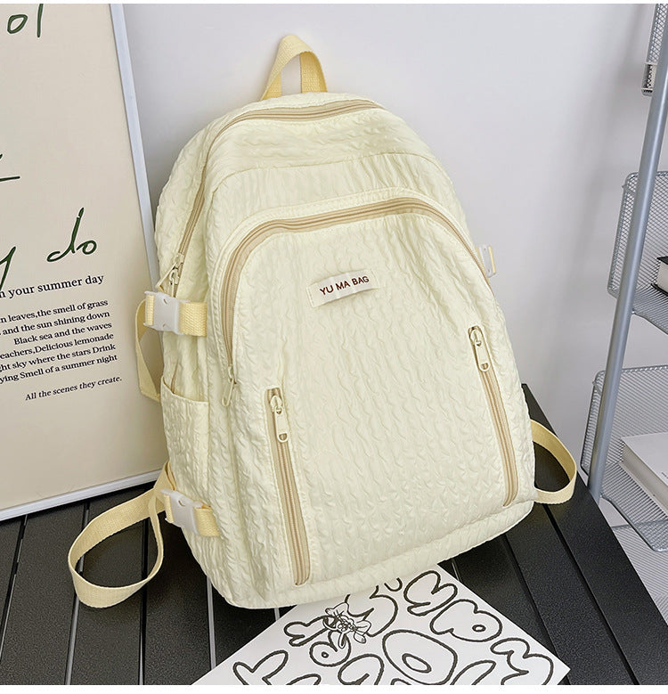 Textured Multi-Compartment Backpack Kalsten