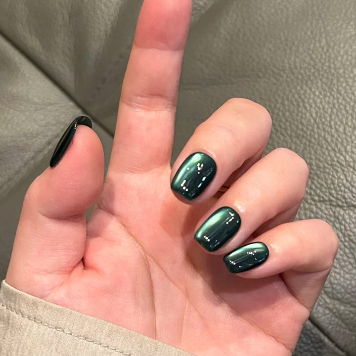 Glamorous Press-On Nail Set with Decorative Gemstone Accents Kalsten
