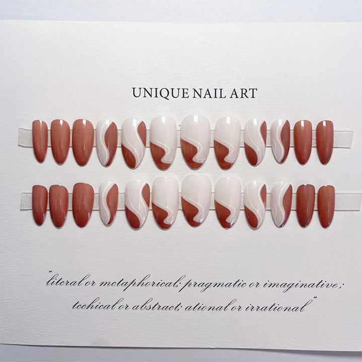 Elegant Abstract Press-On Nails