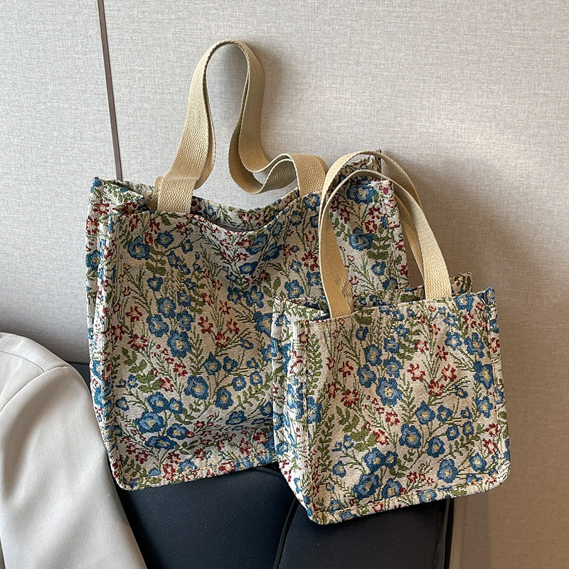 Floral Printed Shopping Tote Bag