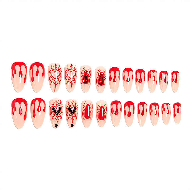Artificial nail set with Halloween motif and intricate decorations Kalsten