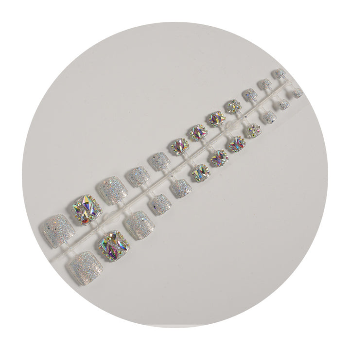 Glamorous Rhinestone-Enhanced Press-On Nail Art Set Kalsten