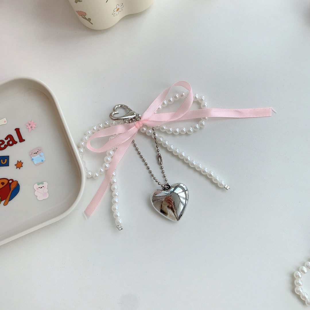 Chic Pearl Heart Keychain Kalsten