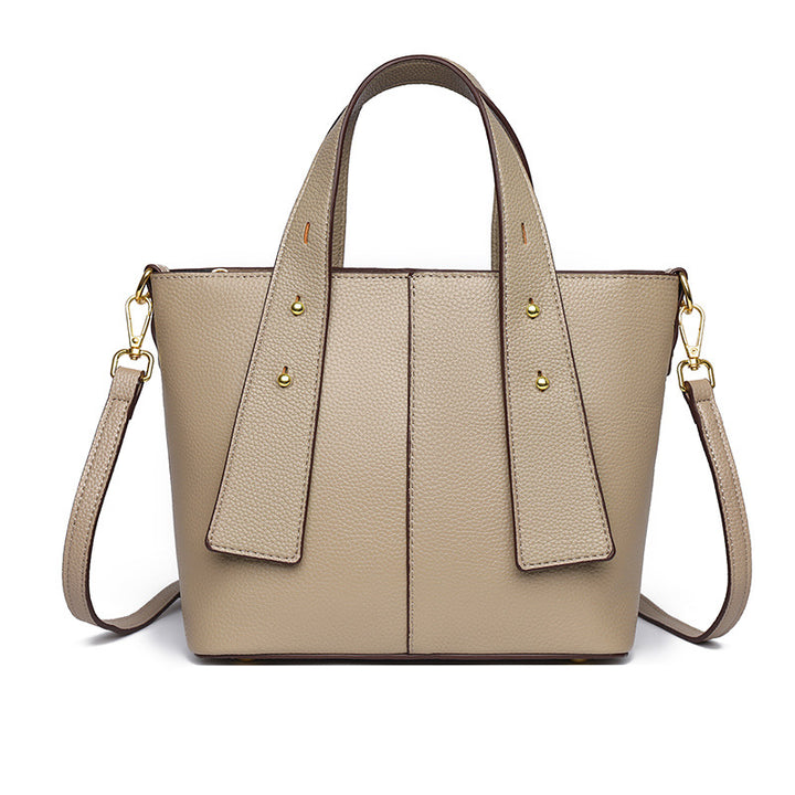 Textured Vegan Leather Multi-Pocket Tote Kalsten