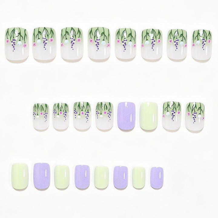 Floral Themed Press-On Nail Art Kalsten