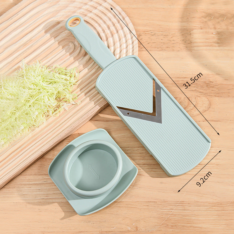 Adjustable V-Blade Mandoline Slicer with Safety Food Holder