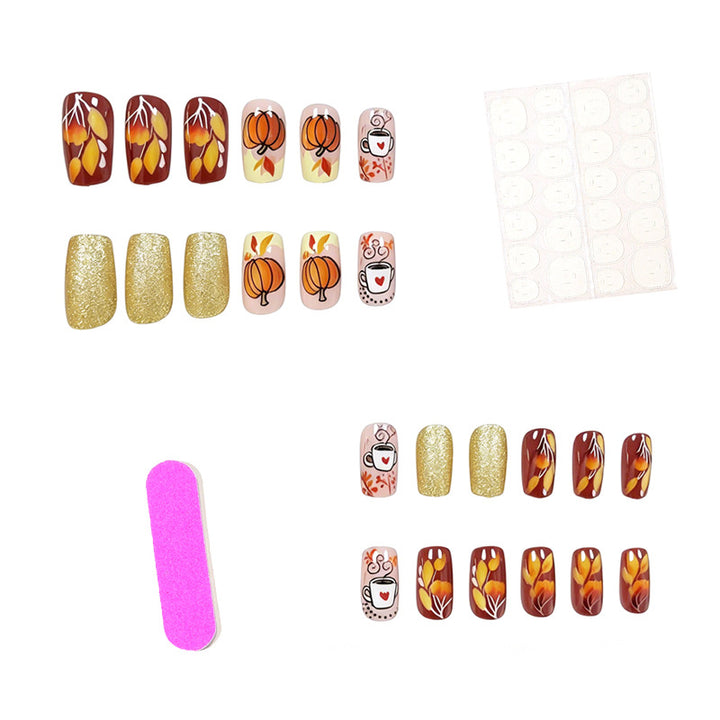 Artistic Autumn-Themed Nail Art Kalsten