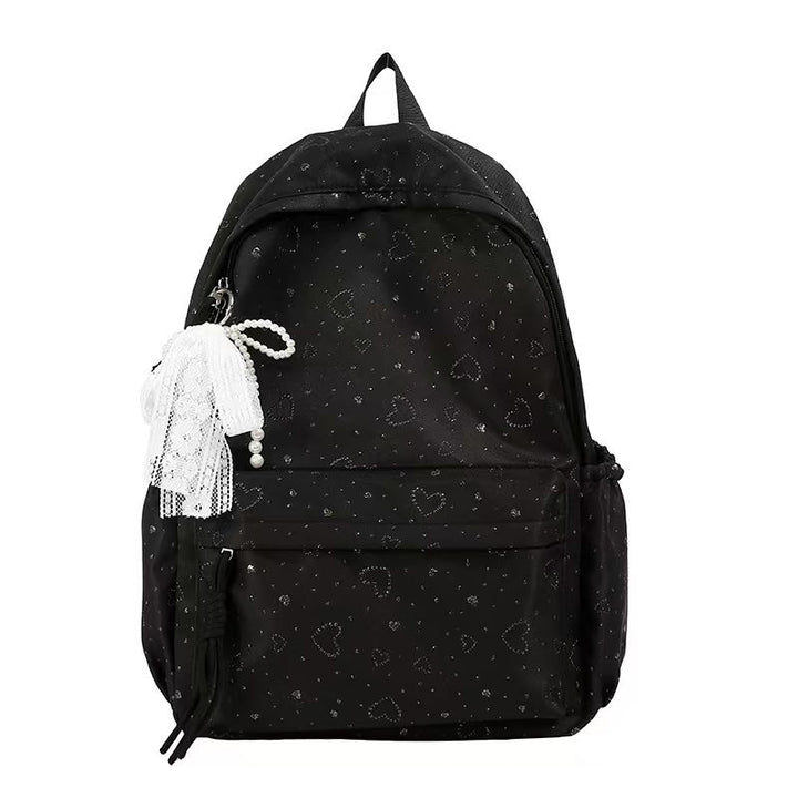 Heart-Embellished Casual Backpack Kalsten