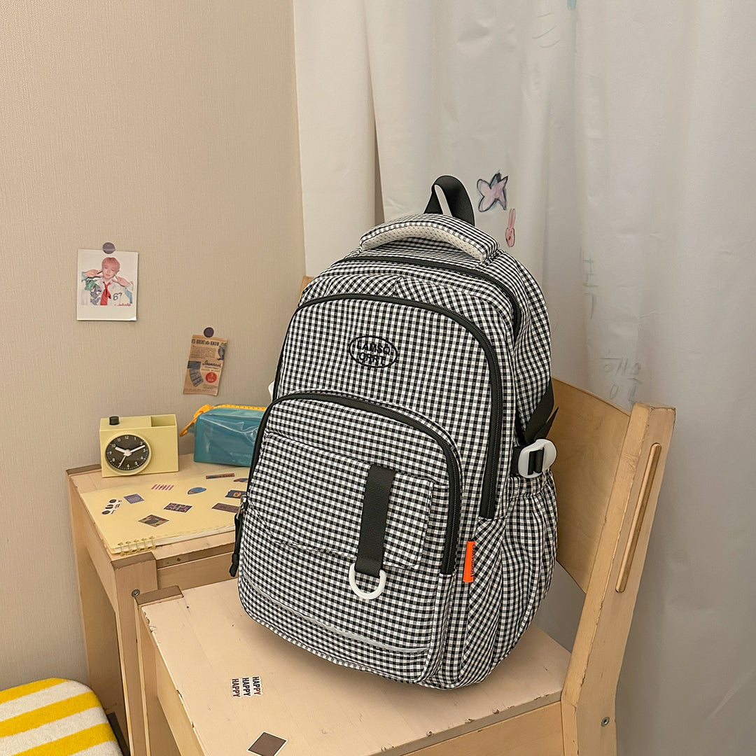 Stylish Checkerboard Pattern Backpack Kalsten 1791205963