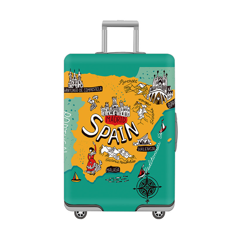 Women's hard-shell suitcase with playful cat design Kalsten