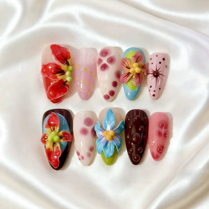 Artistic Floral Nail Art Collection