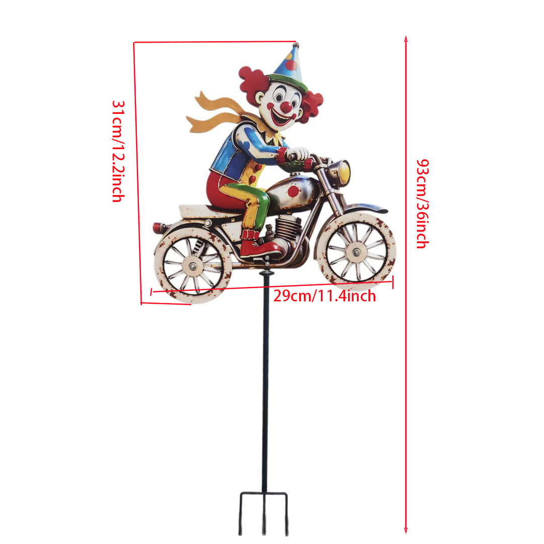Garden Decor Clown Riding Motorcycle Kalsten
