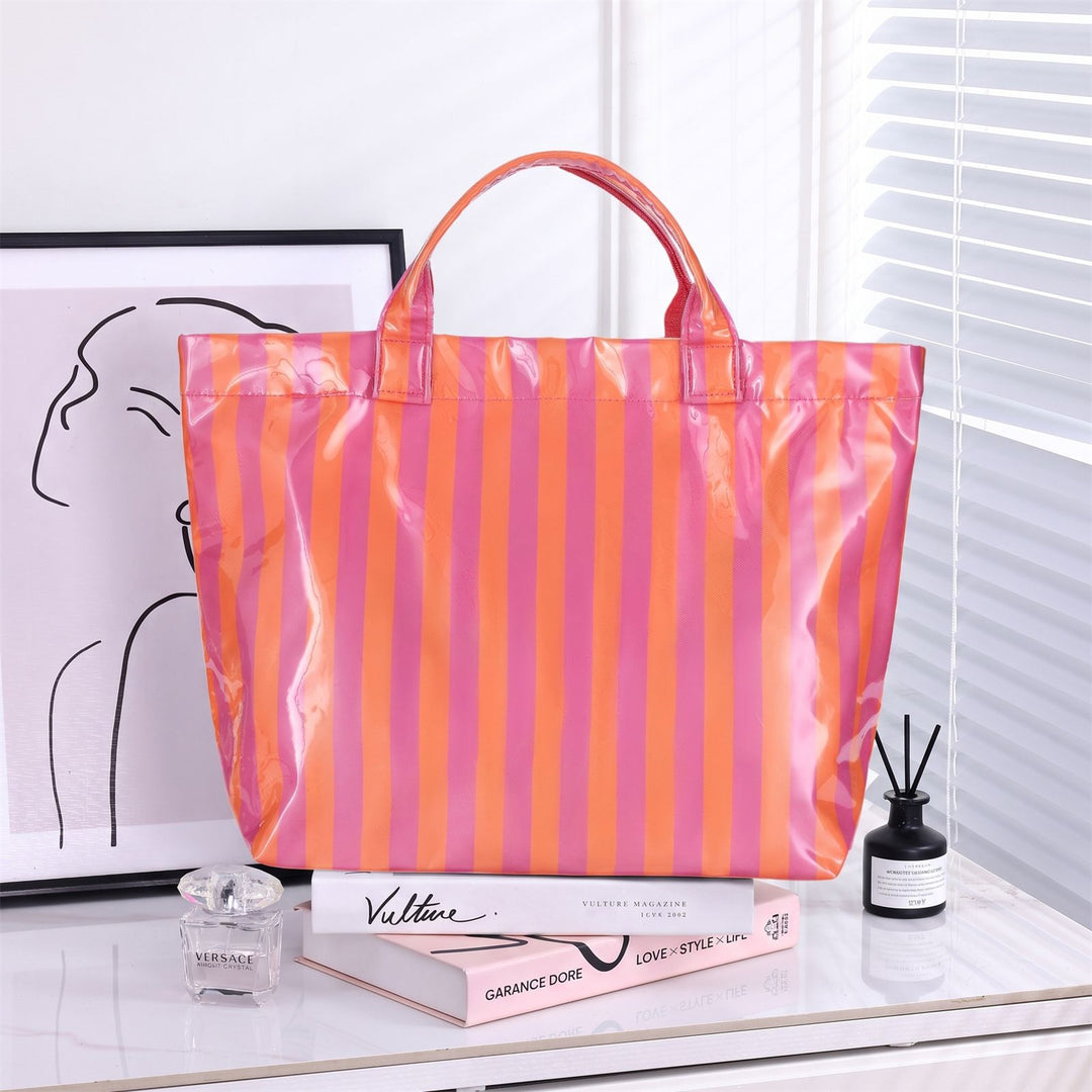Large Stylish Striped Tote Bag Kalsten
