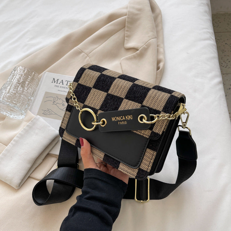 Stylish Checkered Crossbody Bag Kalsten