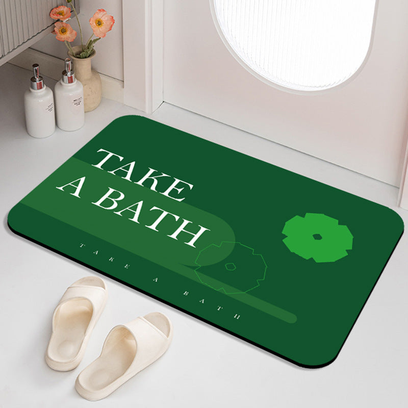 Inspirational Phrase Bath Mat