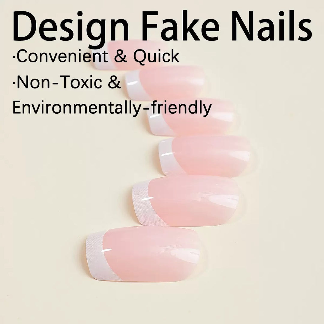 Elegant French Tip Press-On Nails Set