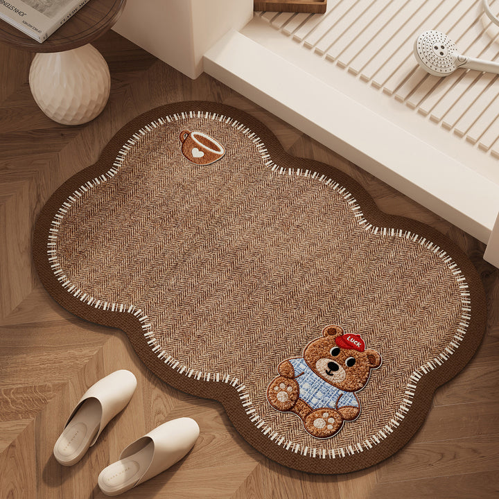Cute Teddy Bear Shaped Area Rug
