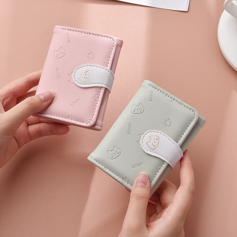 Cute Cat-Themed Card Wallet Kalsten