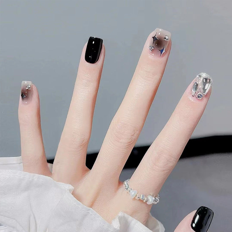 Press-On Nail Design Set with Artistic Holographic Elements Kalsten