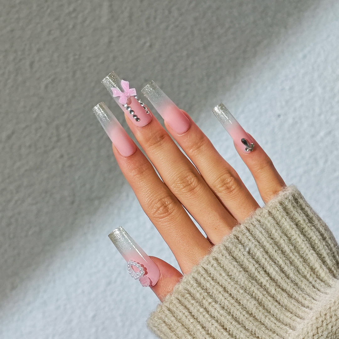 Decorative Long Acrylic Nail Extensions Kalsten