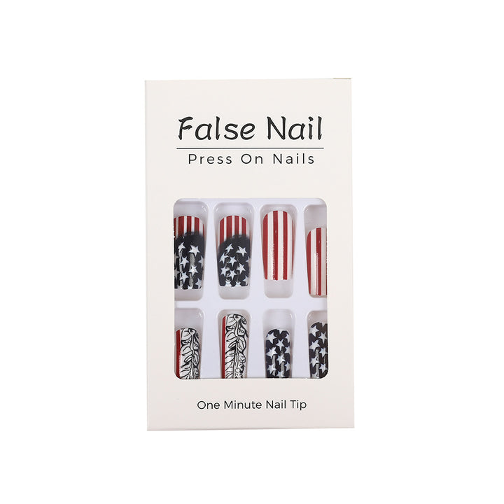 Creative artificial nails with patriotic design Kalsten