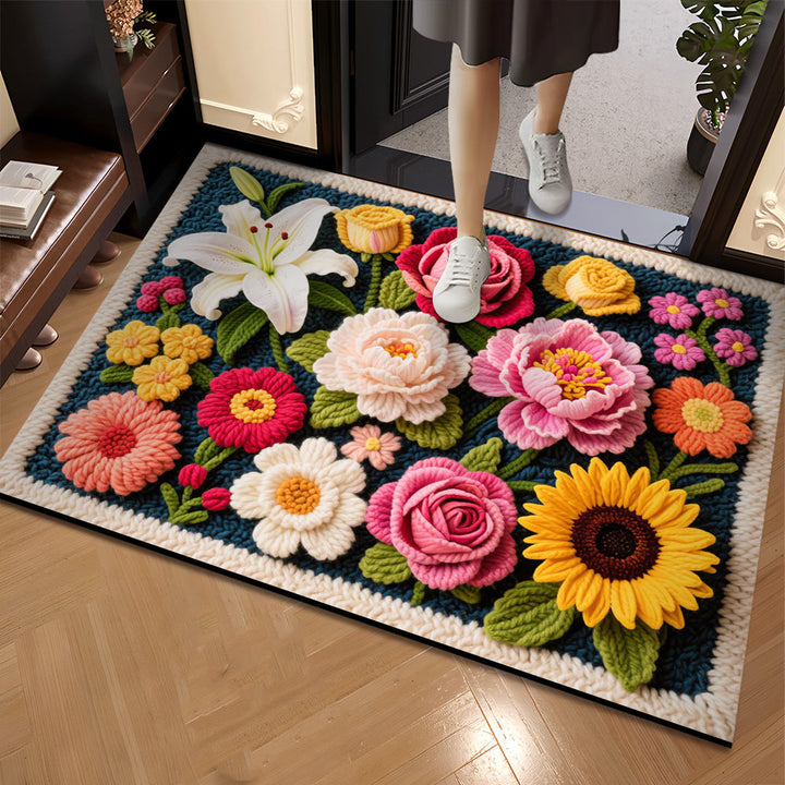 Floral Design Entrance Mat