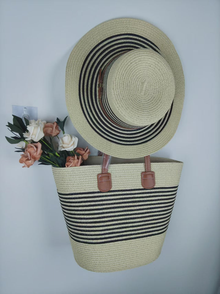 Sleek beach bag with matching sun hat Kalsten